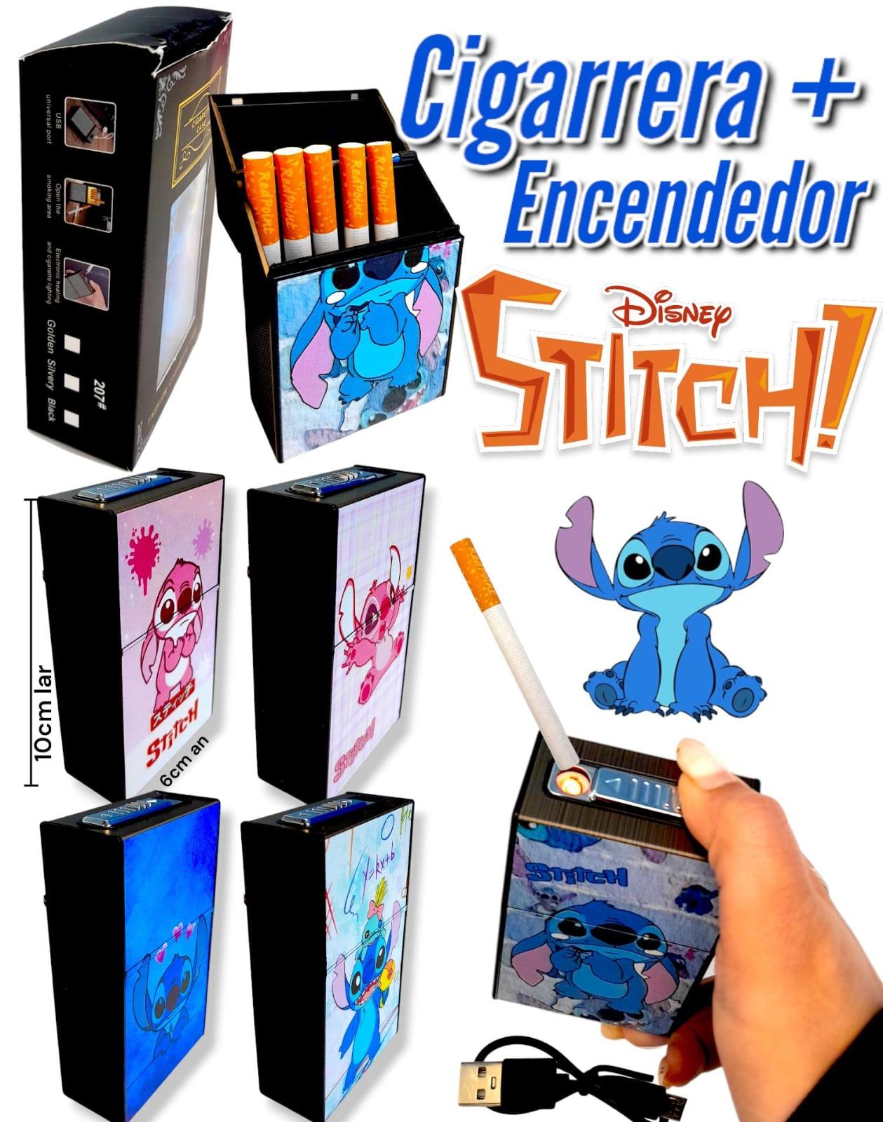 Cigarrera + Encendedor STITCH 
